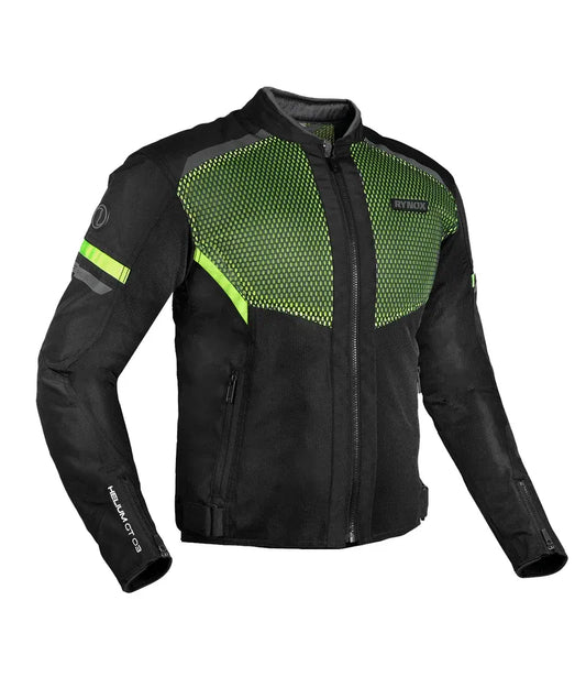 Rynox Helium GT 3 Jacket Black Green Riding Gears
