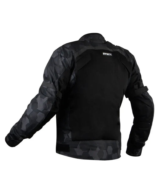 Rynox Urban X Jacket Black Mesh Camo Blue Riding Gears