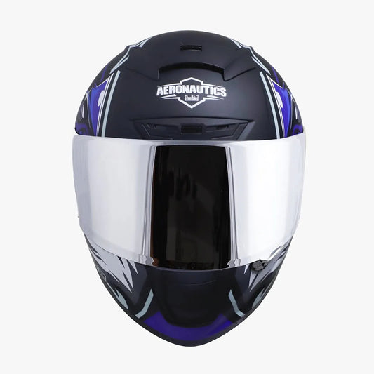 STEELBIRD Sa 2 Villain Mat 600Mm Chrome Full Face Helmet