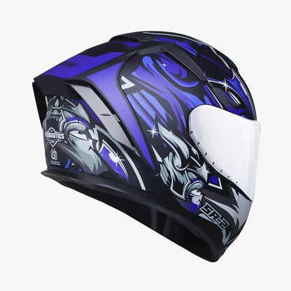 STEELBIRD Sa 2 Villain Mat 600Mm Chrome Full Face Helmet