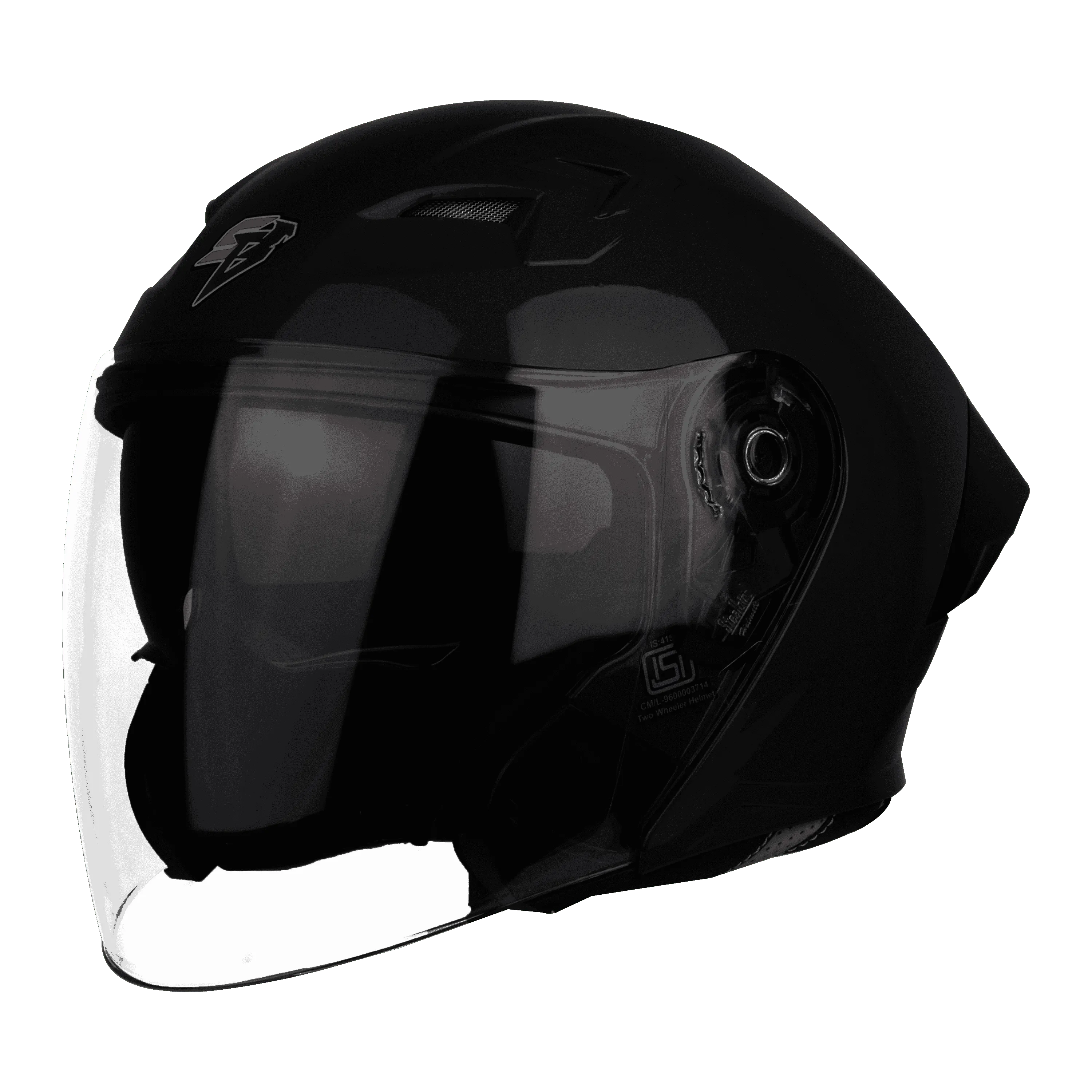 STEELBIRD Sba 16 Black Lg Half Face Helmet