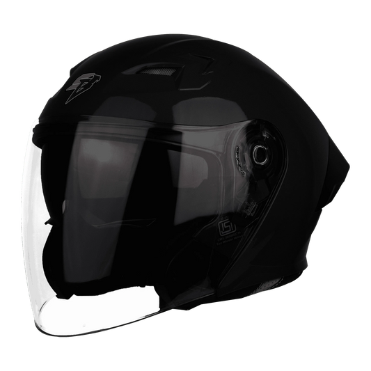 STEELBIRD Sba 16 Black Lg Half Face Helmet