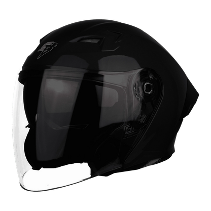 STEELBIRD Sba 16 Black Lg Half Face Helmet