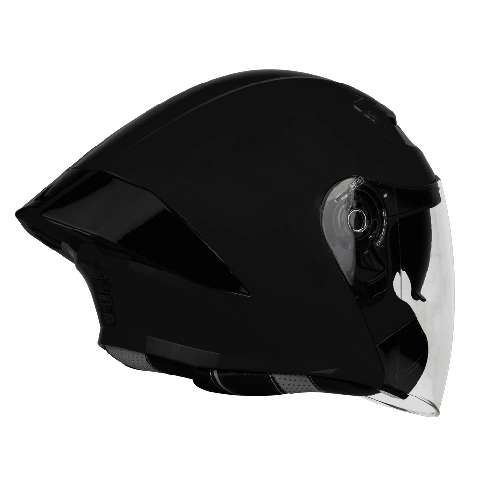 STEELBIRD Sba 16 Black Lg Half Face Helmet
