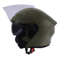 STEELBIRD Sba 17 Rdx Dashing Battle Green Half Face Helmet