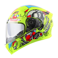 STEELBIRD Sba 21 Comic Fluo Glossy Neon Full Face Helmet
