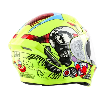STEELBIRD Sba 21 Comic Fluo Glossy Neon Full Face Helmet