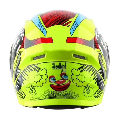 STEELBIRD Sba 21 Comic Fluo Glossy Neon Full Face Helmet