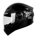 STEELBIRD Sba 21 Raptor Dashing Black Full Face Helmet