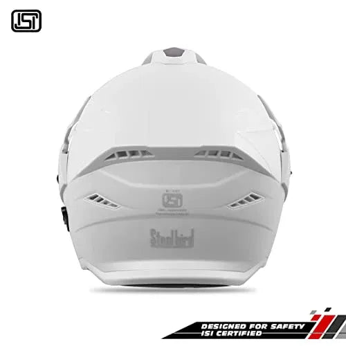 STEELBIRD Sba 23 Ava Dashing White p cap 600mm Full Face Helmet