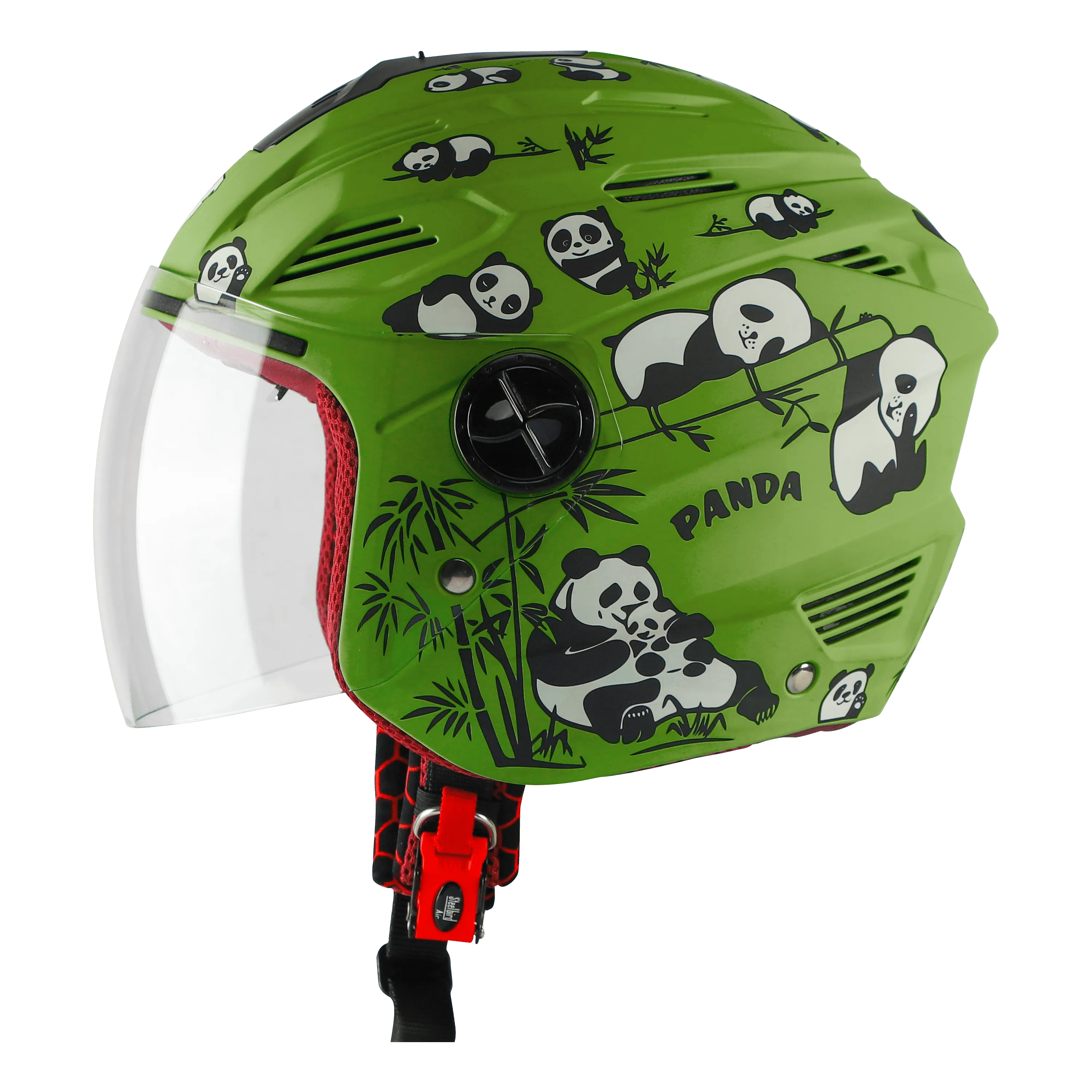 STEELBIRD Sba 6 Panda Green 560Mm Half Face Helmet