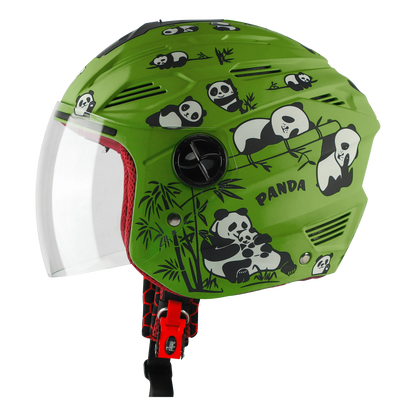 STEELBIRD Sba 6 Panda Green 560Mm Half Face Helmet
