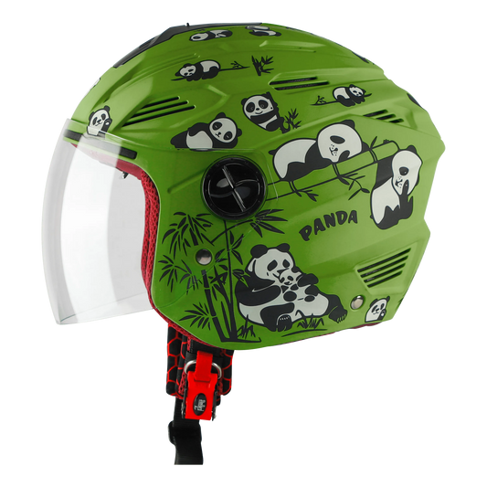 STEELBIRD Sba 6 Panda Green 560Mm Half Face Helmet