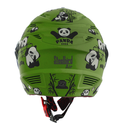 STEELBIRD Sba 6 Panda Green 560Mm Half Face Helmet