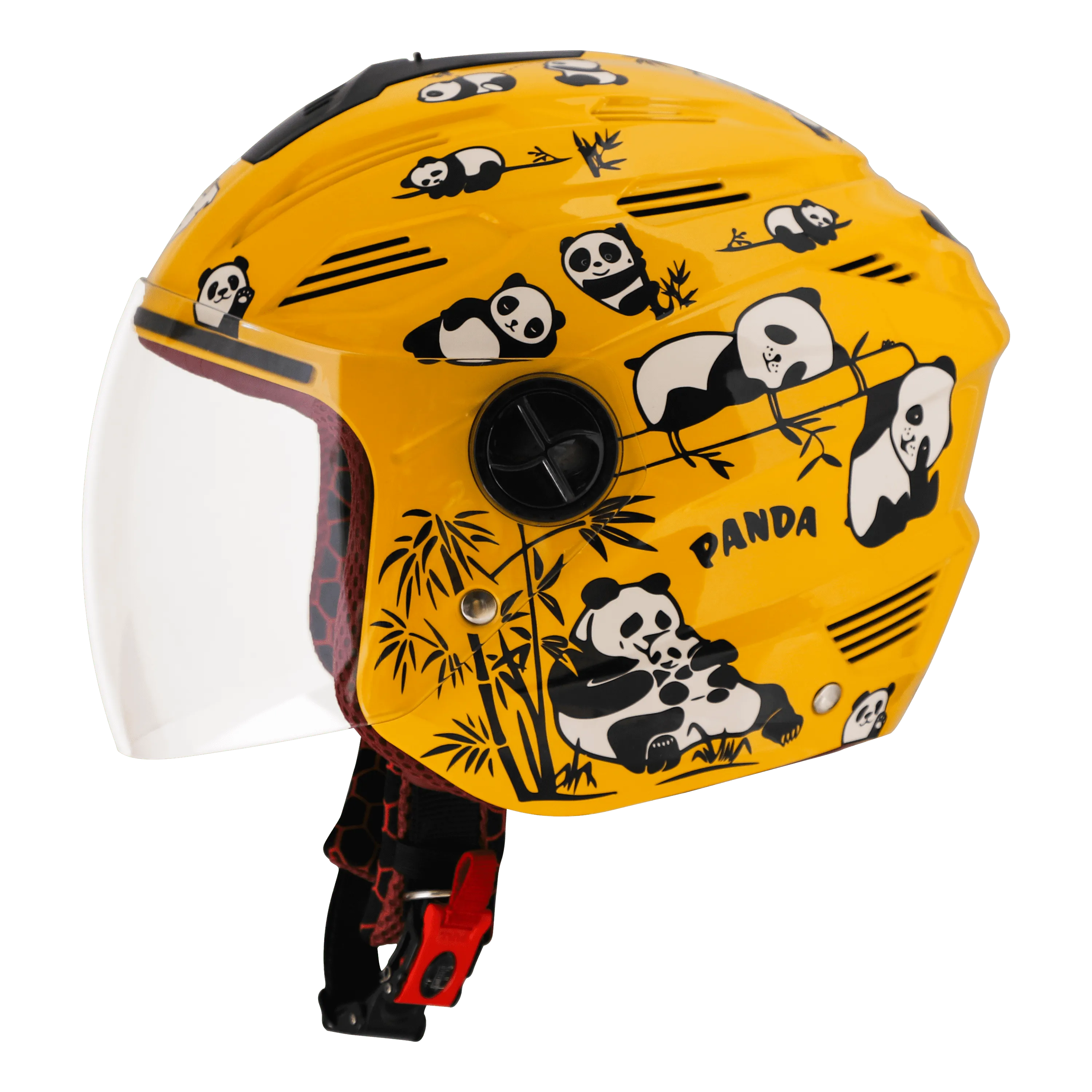 STEELBIRD Sba 6 Panda Yellow 560Mm Half Face Helmet