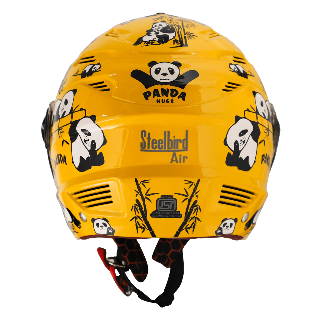 STEELBIRD Sba 6 Panda Yellow 560Mm Half Face Helmet
