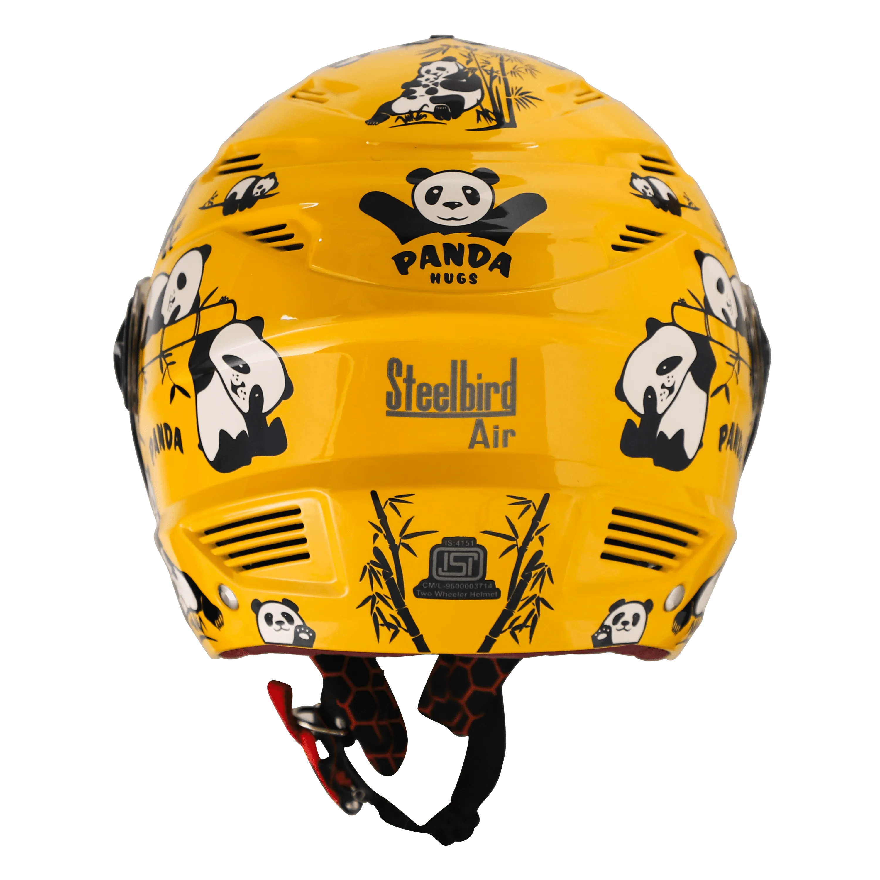 STEELBIRD Sba 6 Panda Yellow 560Mm Half Face Helmet