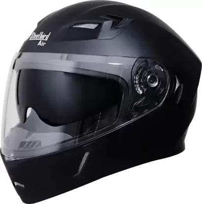 STEELBIRD Sba 7 Iss Dashing Glossy Black Full Face Helmet