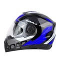 STEELBIRD Sba 7 Iss Road Glossy Black Blue Full Face Helmet