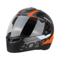 STEELBIRD Sba 7 Iss Road Glossy Black Orange Full Face Helmet