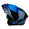 STEELBIRD Sba 8 Horus Black Blue Flip Up Helmet