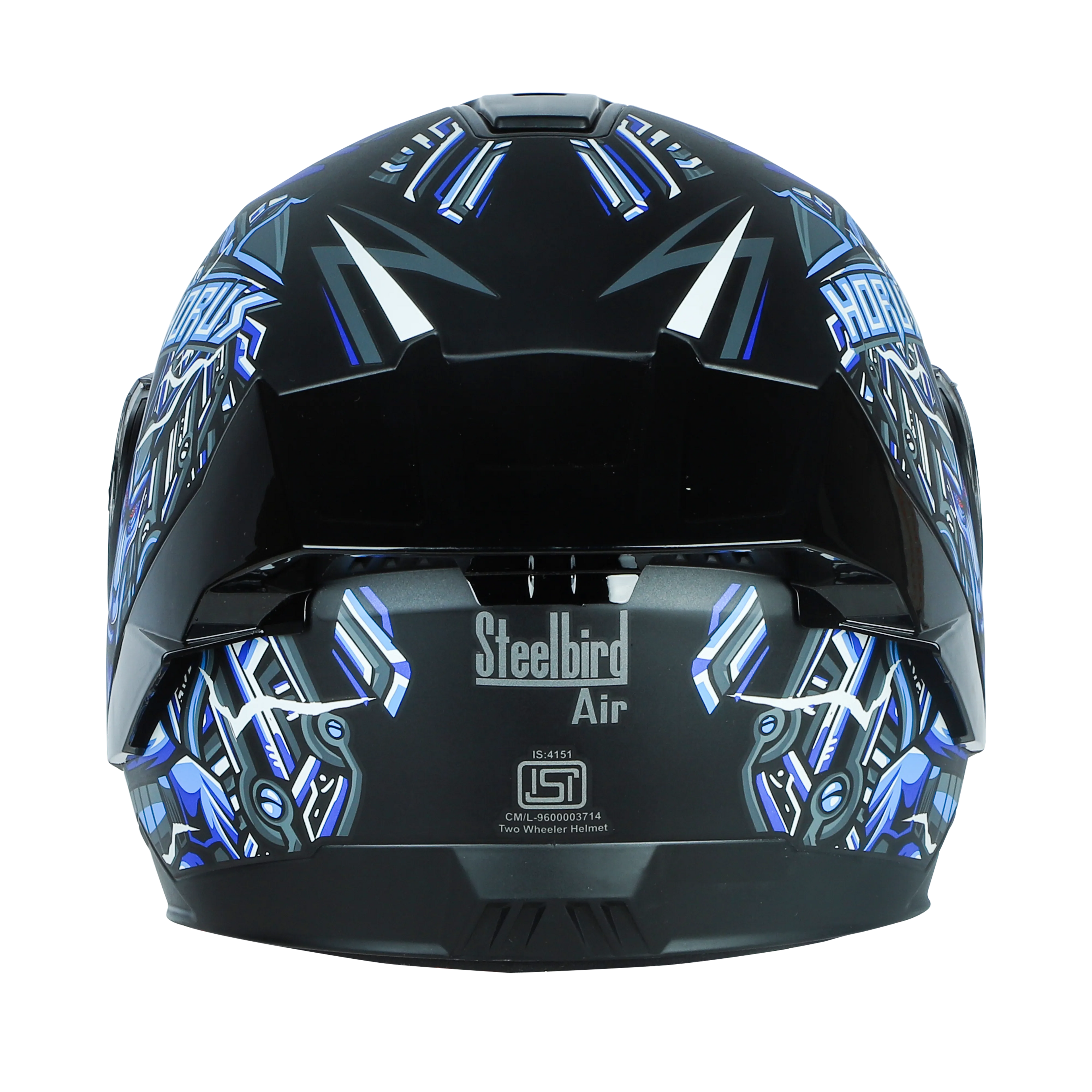 STEELBIRD Sba 8 Horus Black Blue Flip Up Helmet