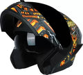 STEELBIRD Sba 8 Horus Black Gold Flip Up Helmet