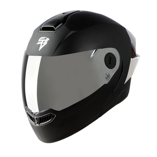 STEELBIRD Sba 8 Iss Glossy With Black Spolier Full Face Helmet