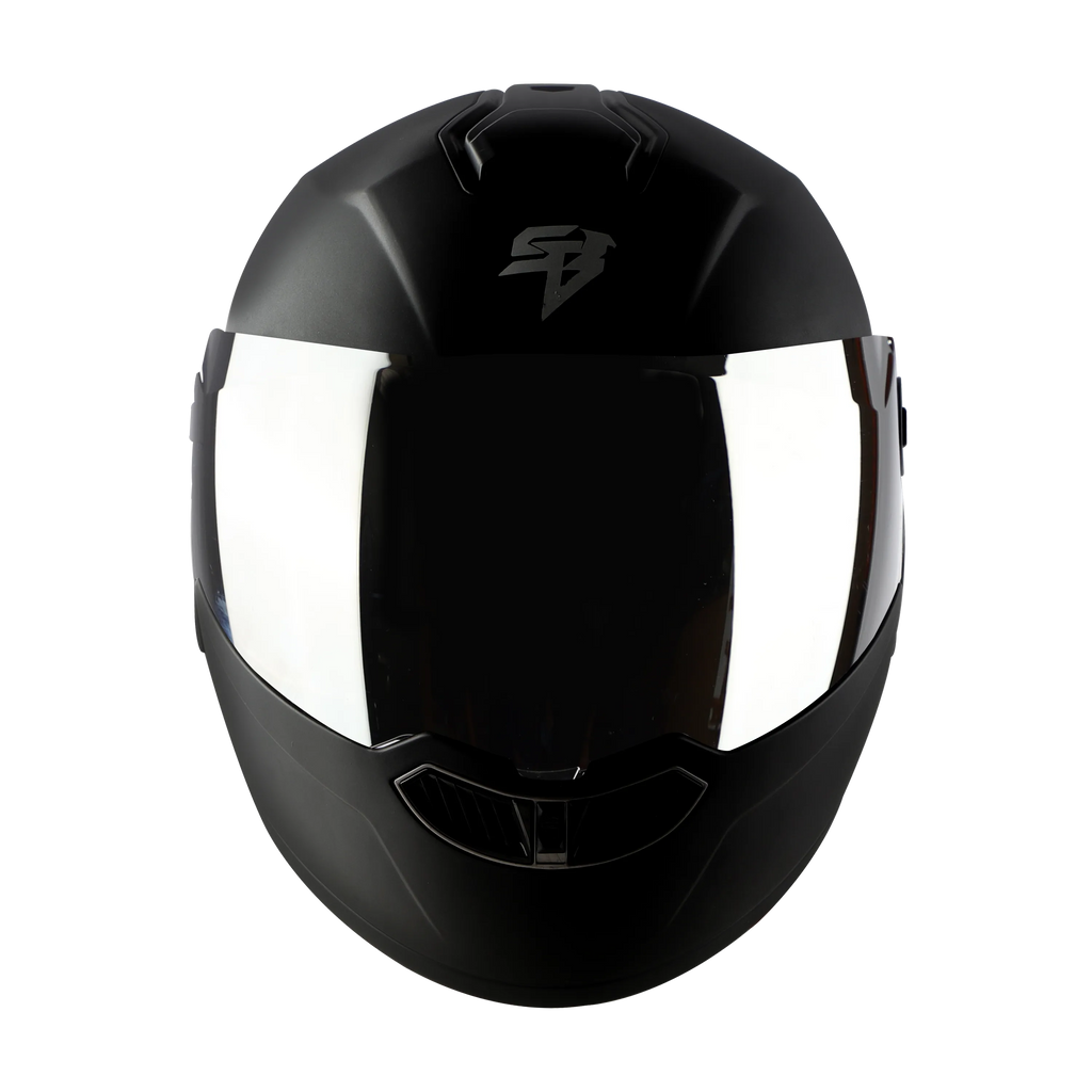STEELBIRD Sba 8 Iss Glossy With Black Spolier Full Face Helmet