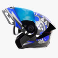 STEELBIRD Sba 8 Sharky Black Blue Flip Up Helmet