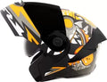 STEELBIRD Sba 8 Sharky Matt Black Orange Flip Up Helmet