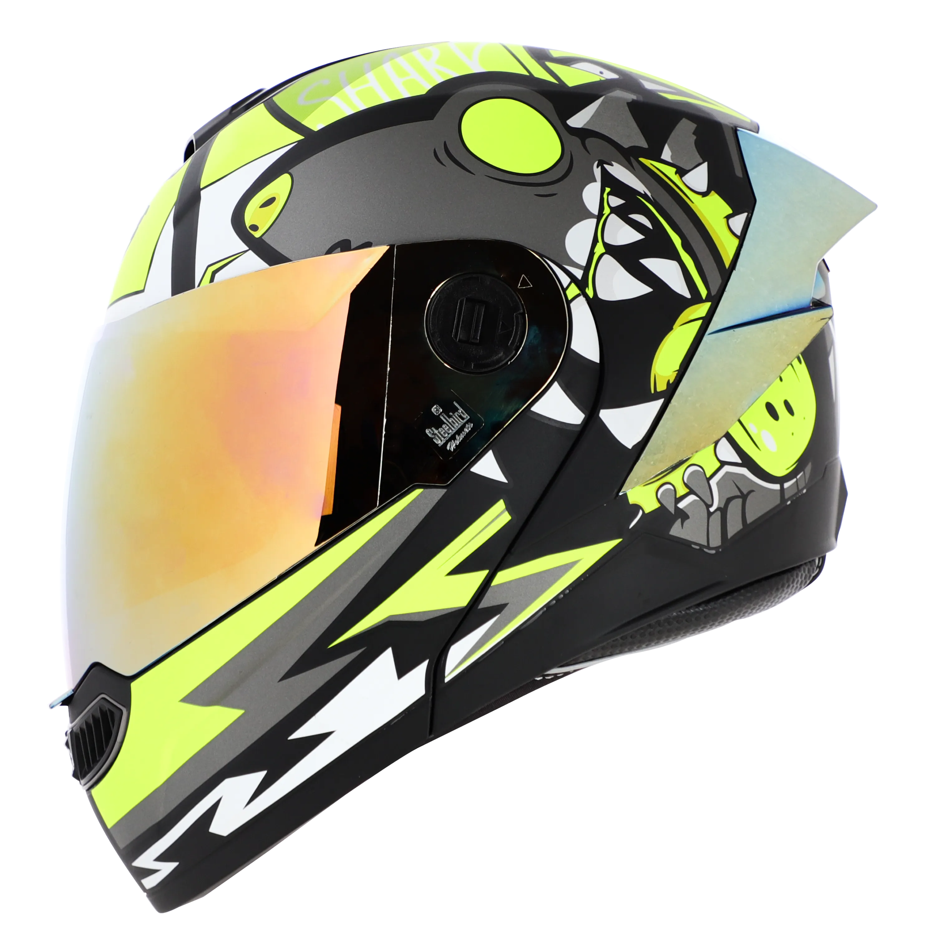 STEELBIRD Sba8 Sharky Black Full Face Helmet