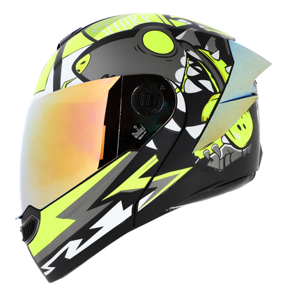 STEELBIRD Sba8 Sharky Black Full Face Helmet