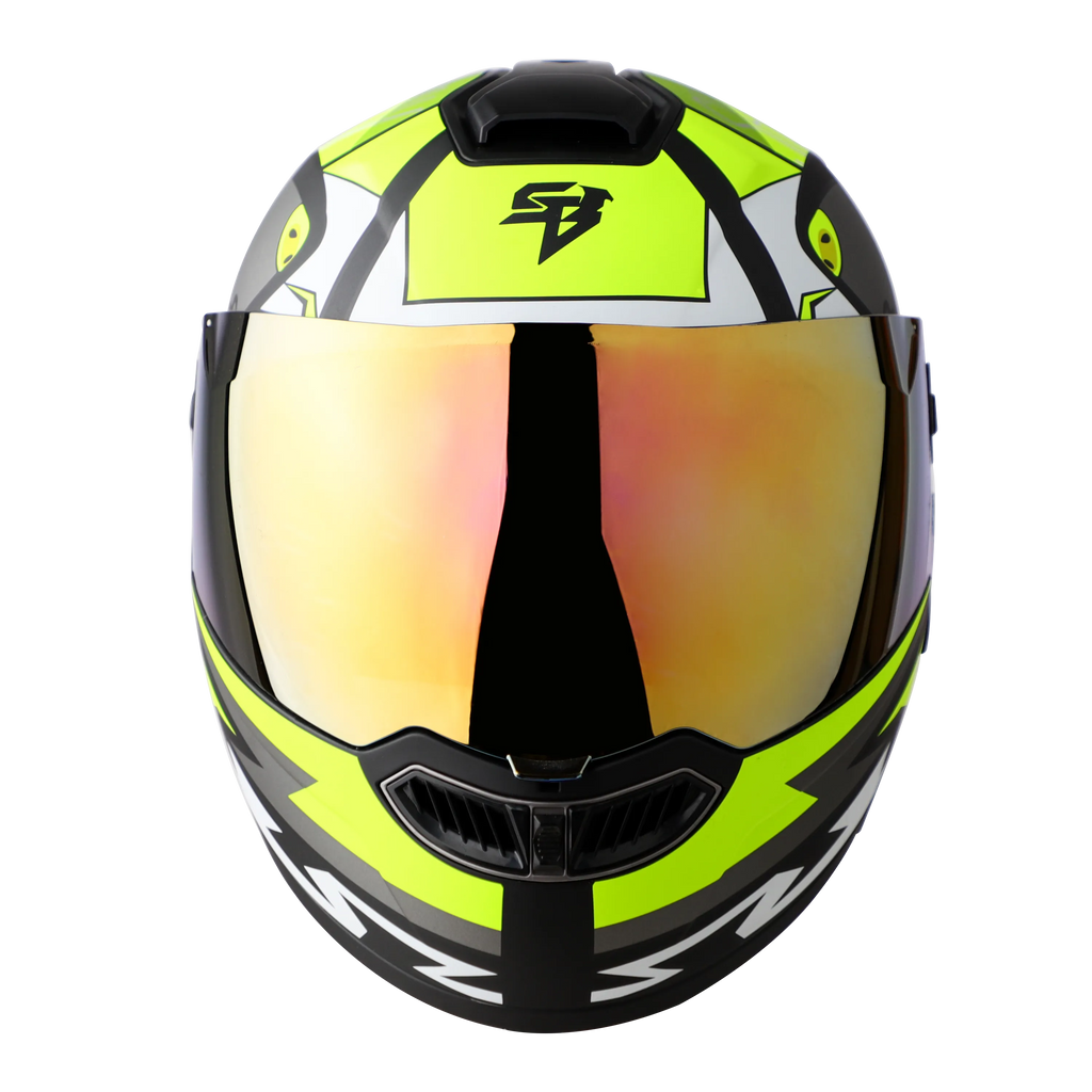 STEELBIRD Sba8 Sharky Black Full Face Helmet