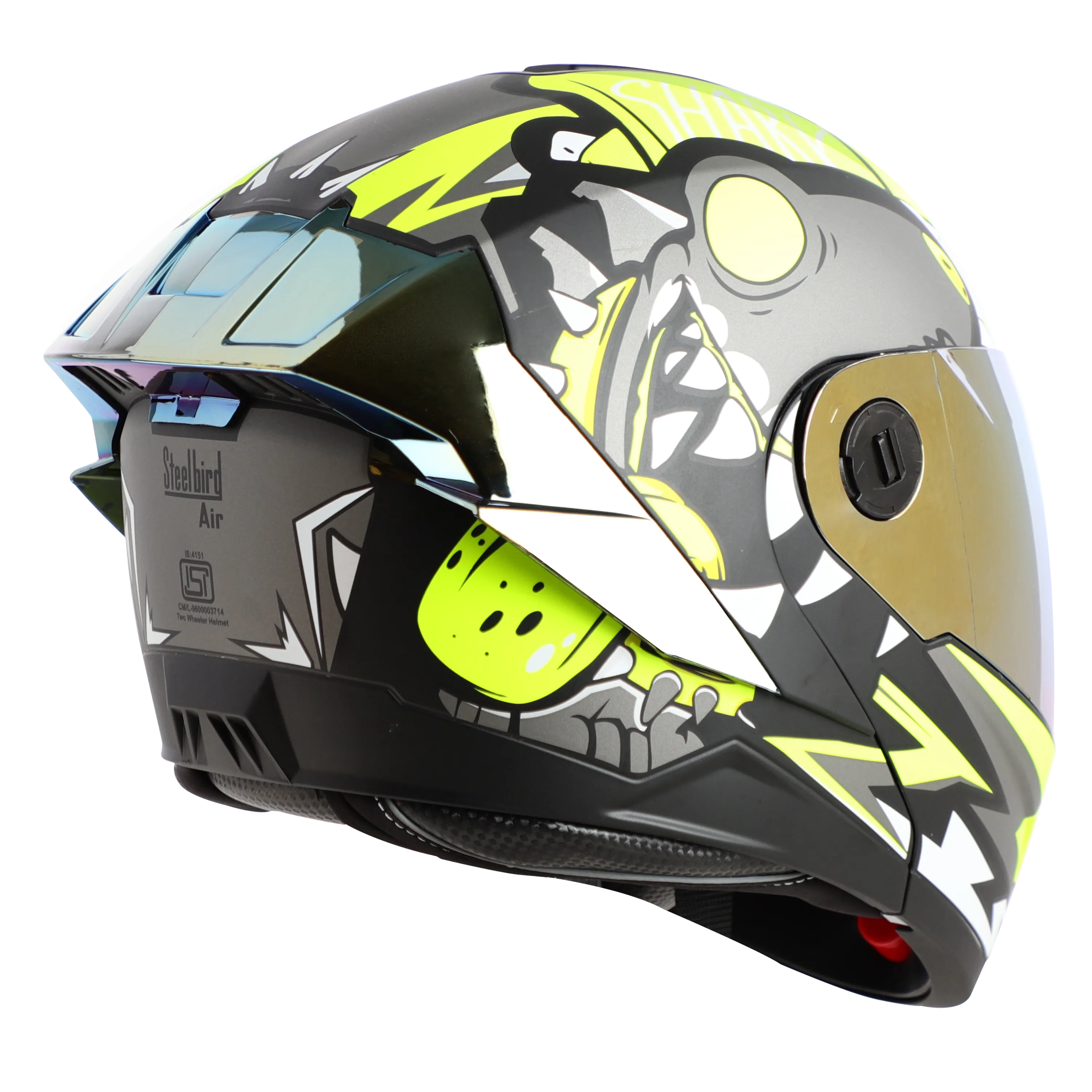 STEELBIRD Sba8 Sharky Black Full Face Helmet