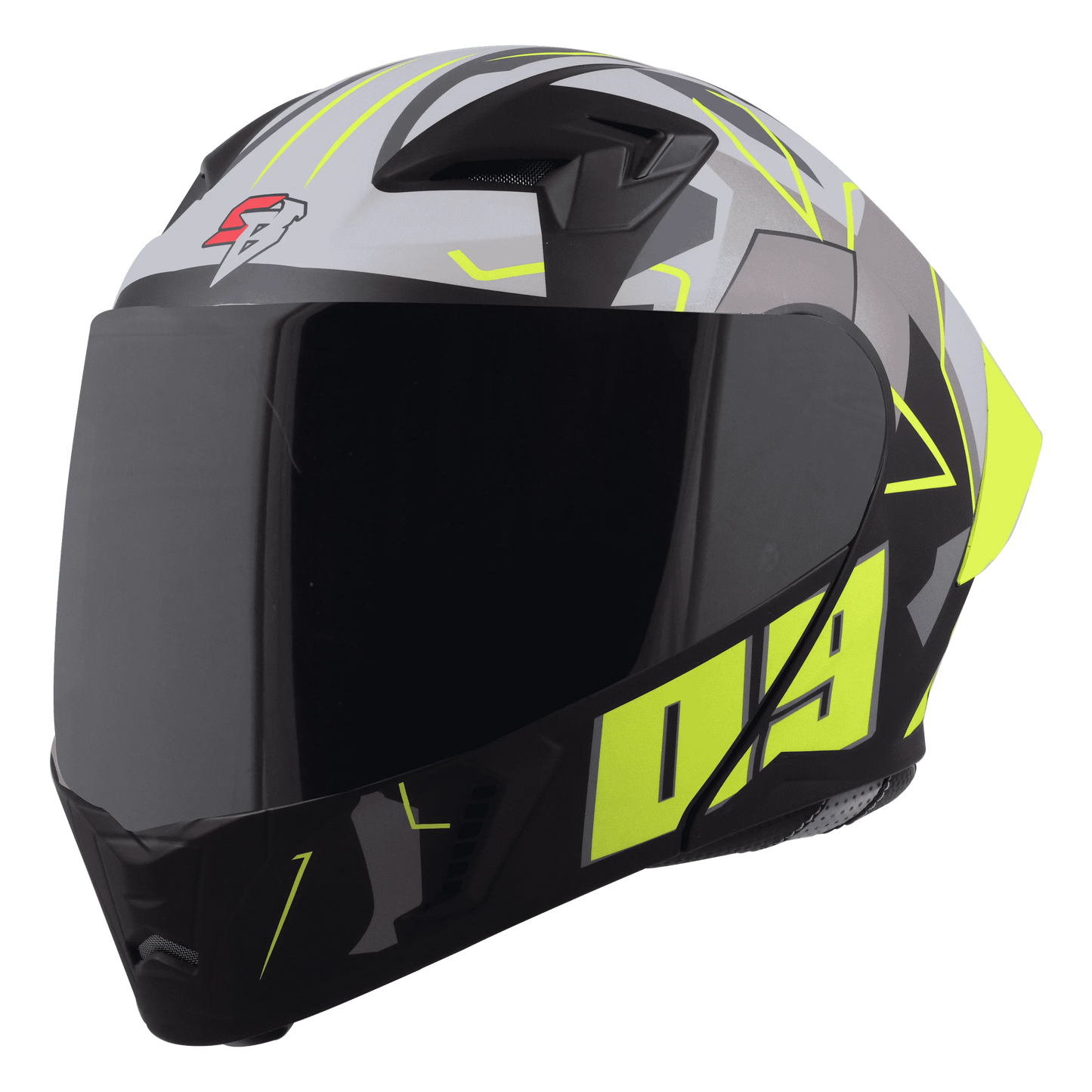 STEELBIRD Sba 20 09 Black Neon Full Face Helmet