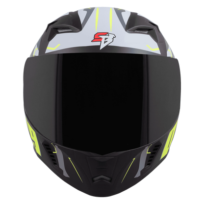 STEELBIRD Sba 20 09 Black Neon Full Face Helmet