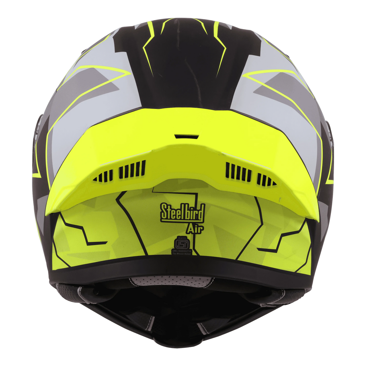 STEELBIRD Sba 20 09 Black Neon Full Face Helmet