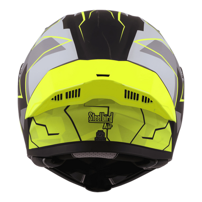 STEELBIRD Sba 20 09 Black Neon Full Face Helmet