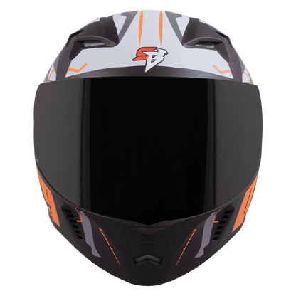 STEELBIRD Sba 20 09 Black Orange Full Face Helmet