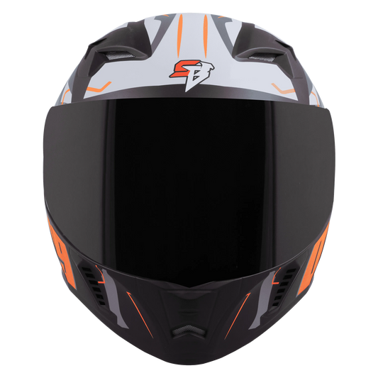 STEELBIRD Sba 20 09 Black Orange Full Face Helmet
