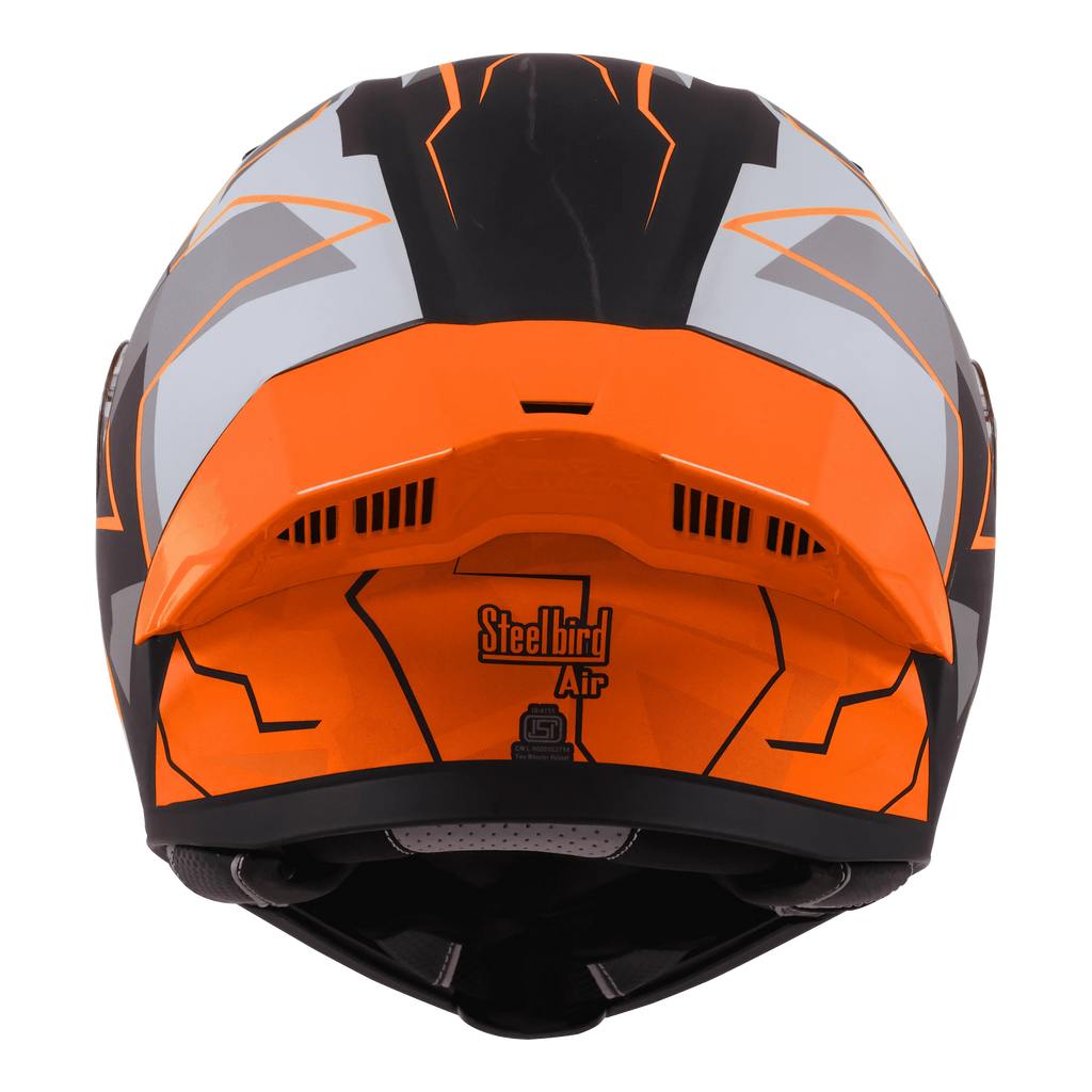 STEELBIRD Sba 20 09 Black Orange Full Face Helmet