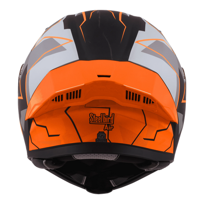 STEELBIRD Sba 20 09 Black Orange Full Face Helmet