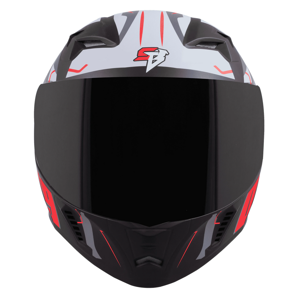 STEELBIRD Sba 20 09 Black Red Full Face Helmet