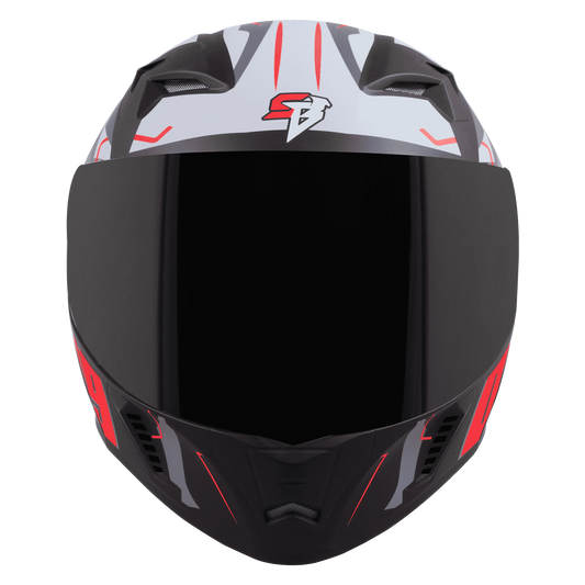 STEELBIRD Sba 20 09 Black Red Full Face Helmet