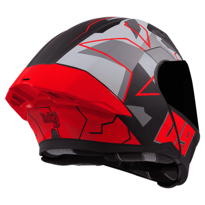 STEELBIRD Sba 20 09 Black Red Full Face Helmet
