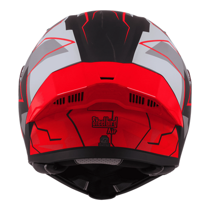 STEELBIRD Sba 20 09 Black Red Full Face Helmet