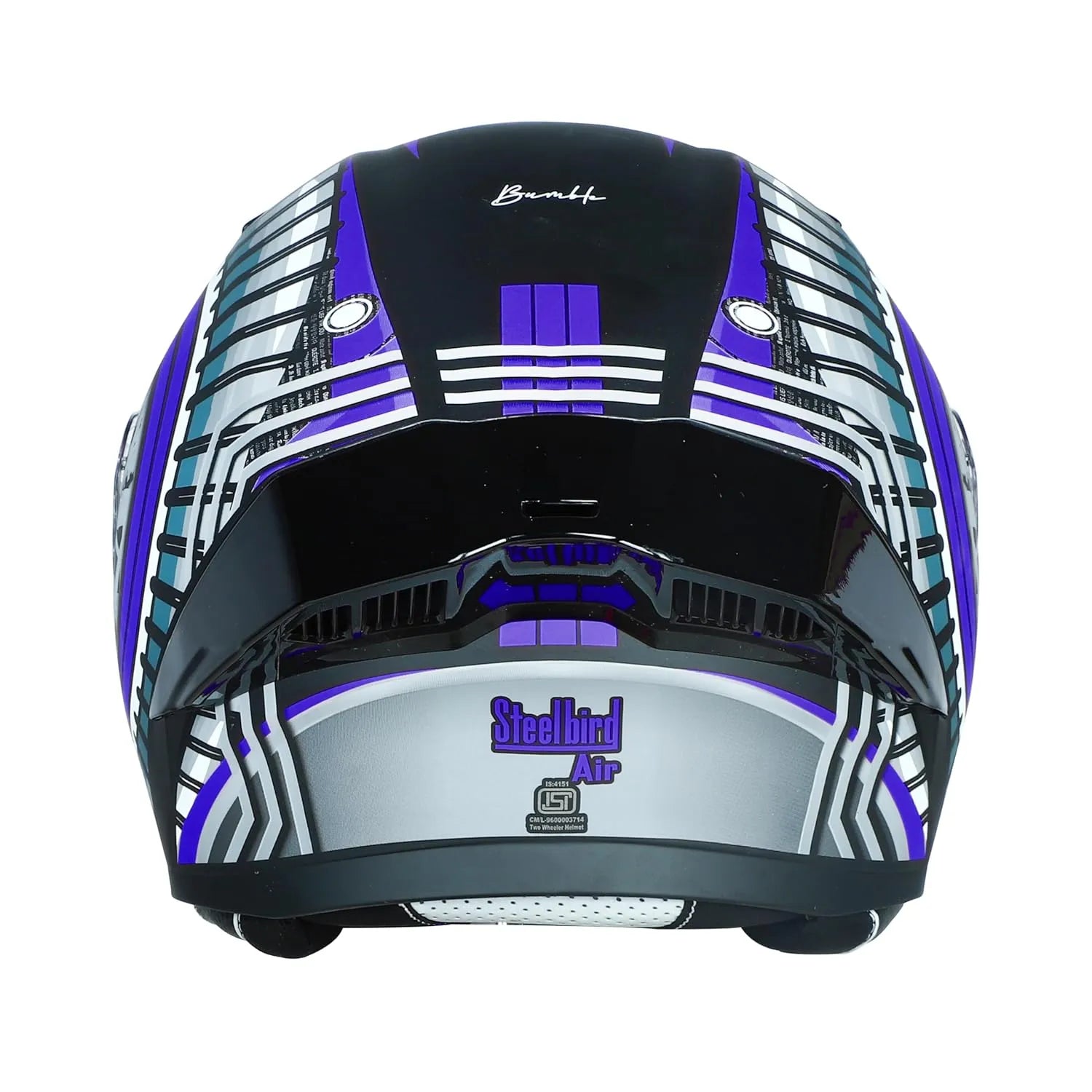 STEELBIRD Sba 20 Bumble Black Blue Full Face Helmet