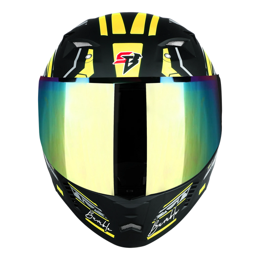 STEELBIRD Sba 20 Bumble Matt Neon Flip Up Helmet