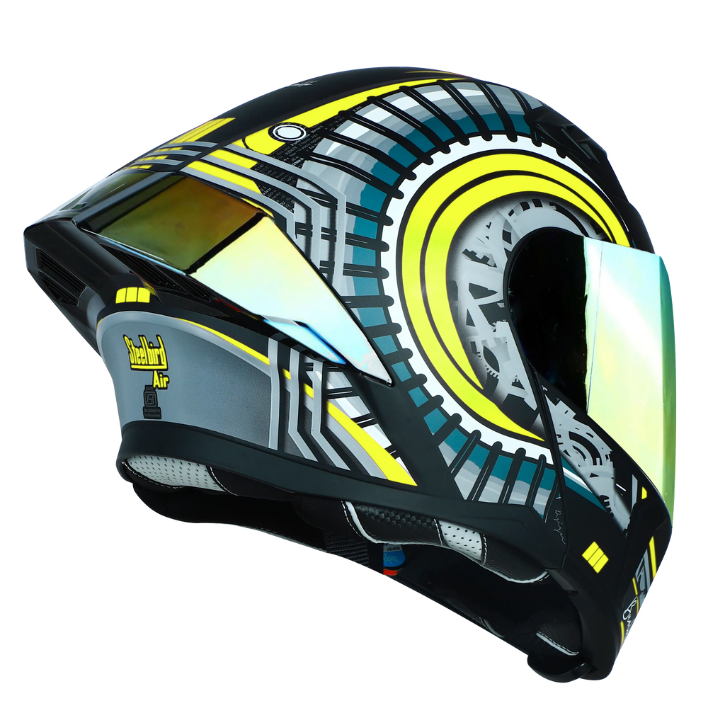 STEELBIRD Sba 20 Bumble Matt Neon Flip Up Helmet